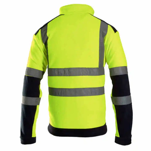 Chaqueta de Seguridad de Alta Visibilidad Clase 2 Reflectante Amarilla y Negra de Forro Polar para Trabajo - Product Image 2
