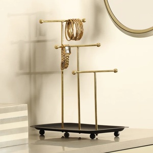 Elegante Organizador de Joyas en Forma de T con Soporte Doble para Collares y Pulseras, Base Estable, Solución Compacta y Elegante para Exhibición - Product Image 5