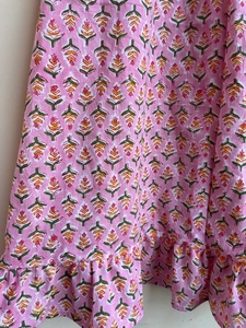 Haut d'été pour femme imprimé à la main, chemisier décontracté en coton à motifs floraux avec broderie, haut court fait main à prix d'usine - Product Image 5