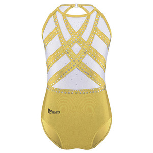 Leotardos de Gimnasia de Alta Calidad para Niñas, Leotardo de Gimnasia con Pedrería, Malla, Sin Mangas, Ropa de Actuación, Body - Product Image 2