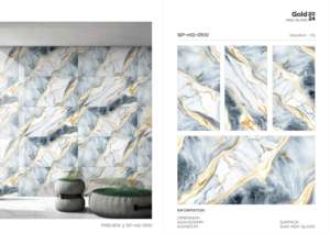 Regal Gold - Baldosa de Porcelana de Alto Brillo, Formato Grande 600x1200, Superficie Pulida Premium, para Paredes y Pisos, Uso en Interiores y Exteriores - Product Image 3