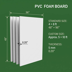 Lámina de Espuma de PVC Ignífuga Blanca de 4x8 pies – Sustrato de Exhibición Cumple con la Norma UL-94 para Accesorios de Venta Minorista - Product Image 1