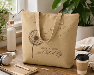 300GSM Khaki Solid <b>Canvas</b> <b>Tote</b> Bag Large Capacity Eco Friendly Reusable Shopping Bag Custom Logo Zip Closure Heavy Duty - Product Image 6