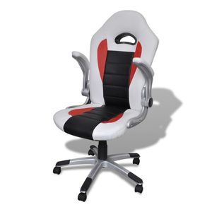 Sedia da ufficio di Design moderno bianco con mobili contemporanei in pelle artificiale - Product Image 4