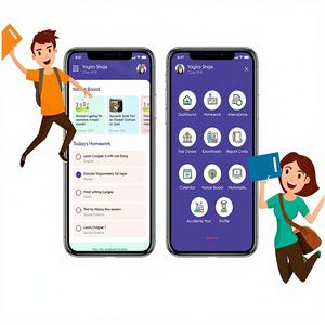 Solución de Desarrollo de Aplicaciones Móviles para la Gestión Escolar Avanzada para Android e iOS con Panel de Control para Estudiantes, Profesores y Administradores - Product Image 1