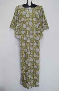 Robe Kaftan en Coton Fait Main, Cache-maillot de Plage, Kimono, Robe Bohème d'Été, Caftan Ample, Tenue de Vacances et de Détente - Product Image 5