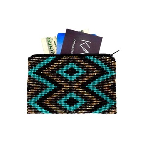 Porte-monnaie élégant en perles de coton faites à la main pour femmes, broderie tendance avec fermeture éclair, personnalisable - Product Image 2