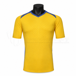 Camiseta de Fútbol de Manga Corta Personalizada al por Mayor para Entrenamiento de Verano con Estampado Frontal, Ligera, para Hombre - Product Image 1
