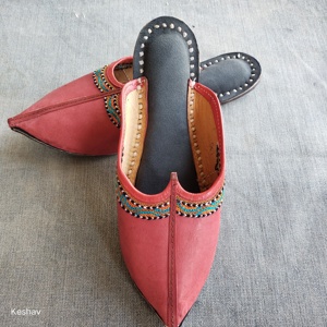 Genuine Leather Jutti Slippers Handmade <b>Embroidered</b> Slip on <b>Shoes</b> Summer Winter Women Outdoor Wear - Product Image 3