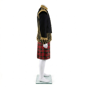 Veste Doublet écossaise noire tactique pour tambourinier écossais, uniforme de protection anti-aiguilles - Product Image 3