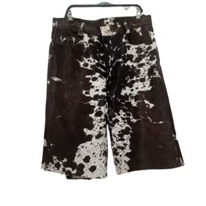 Pantalones Cortos de Cuero Genuino con Pelo de Vaca, Estilo Vaquero del Oeste, para Hombre, de Lujo, para Verano, de Moda Urbana, de Gran Venta - Product Image 1