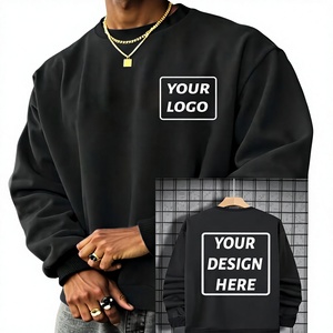 Plus Size Men'S Loose Solid Front Sweatshirt Winter Style Halloween Christmas Pattern/Text Customization | Business | <b>Wedding</b> - Product Image 1