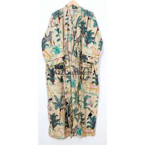 Ensemble de pyjama élégant et luxueux pour femmes, 100% coton pur, imprimé floral, ample, pour demoiselles d'honneur indiennes, séchage rapide, respirant - Product Image 5