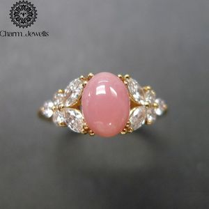 Anillo de Compromiso Romántico Charm_Jewells para Mujer, Chapado en Plata, Oro Rosa de 18K, Moissanita Rosa, Corte Cojín, Engaste de Flor, Certificado IGI - Product Image 3