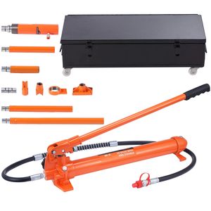 Kit Martinetto Idraulico Portatile da 20 Tonnellate con Tubo Olio da 1,4 m (4,6 piedi) in Acciaio, Strumento per Riparazione Telaio Auto, Porta Power, Custodia per Manutenzione Auto - Product Image 1