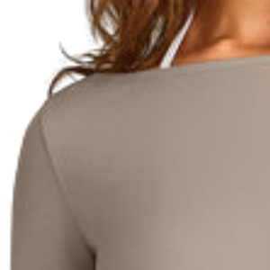 Womens Long Sleeve <b>Slash</b> Neck <b>Top</b> Relaxed Fit Soft Stretch Shirt Lightweight Comfortable Casual Everyday Wear Breathable Active - Product Image 5