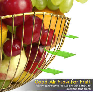 Premium Gold Wire Metal <b>Fruit</b> Bowl <b>for</b> Modern Kitchen and Dining Room Use - Product Image 4
