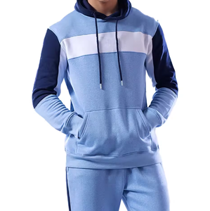 ชุดเซ็ตฮู้ดดี้บล็อกสีสำหรับผู้ชาย – ชุดลำลองสไตล์สปอร์ต ชุดจ็อกเกอร์ สกรีนโลโก้ได้ ชุดสตรีทแวร์สองชิ้น - Product Image 6