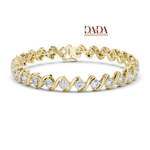 Premium Lab Grown Diamond S Link <b>Bracelet</b> for Women Elegant Tennis Style Fine Jewelry Wedding Bridal Gift - Product Image 2