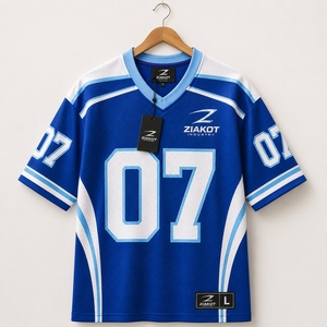 Wholsale Direct ZIAKOT INDUSTRY Custom <b>Orange</b> White-Black Mesh Authentic Football Jersey - Product Image 4