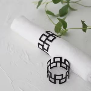 Anillo de Servilleta Metálico de Diseño para Decoración de Mesa de Restaurante, Bodas y Fiestas - Product Image 3