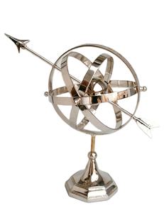 كرة أرضية نحاسية عتيقة / ساعة شمسية - Product Image 1