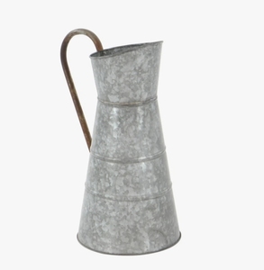 Pichet à lait en métal galvanisé, vase rustique style ferme, pot à fleurs, décoration de maison de campagne, pot de table, centre de table décoratif, vente en gros - Product Image 3
