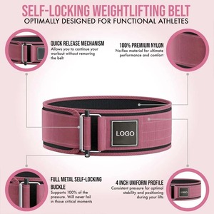 Cinturón de Gimnasio de Alta Calidad para Levantamiento de Pesas, Autoblocante, de Nailon y Material PU, para Uso en Fitness - Product Image 6