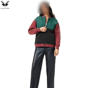 Blouson Bomber Femme 2026 OEM ODM à Blocs de Couleurs, Manches Longues, Col Montant, Fermeture Éclair, Longueur Courte, Design Contrastant pour l'Automne - Product Image 2