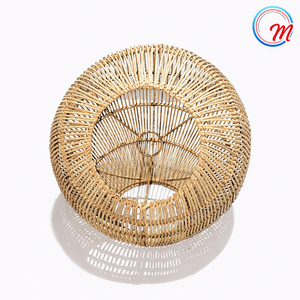 Lámpara Colgante de Ratán Tejida a Mano, Estilo Contemporáneo, Ecológica, Redonda, Acabado Natural, Decoración Interior para el Hogar - Product Image 2