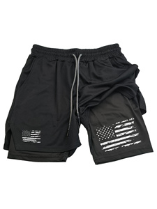 Multiple Colors <b>Three</b> <b>Quarter</b> 120Gsm Light Weight Quick Dry Unisex <b>Shorts</b> <b>Mens</b> Black Running <b>Shorts</b> - Product Image 1