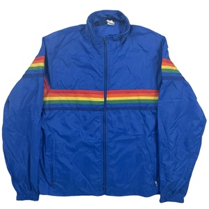 Vintage Rainbow Windbreaker <b>Men's</b> <b>Summer</b> Custom Casual <b>Coats</b> Sport Jacket with Embroidery Design Waterproof Jacket - Product Image 1