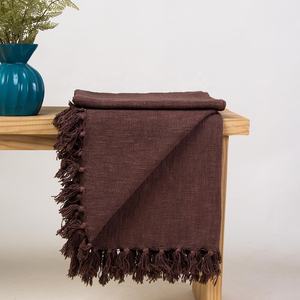 Mantas de algodón suave sólido de estilo bohemio ecológico de la mejor calidad, Manta lisa decorativa personalizada - Product Image 6