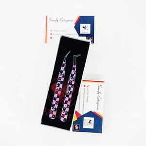 Nouveauté, pinces à cils en acier inoxydable japonais avec revêtement en papier durable, lisses, antistatiques, 10 mm, fibres argentées - Product Image 5