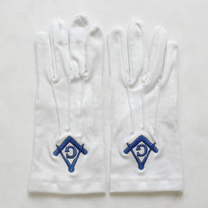 Gants blancs maçonniques de haute qualité 100 % coton, gants de maçon, insignes de qualité 100 % coton blanc, coton maçonnique - Product Image 4