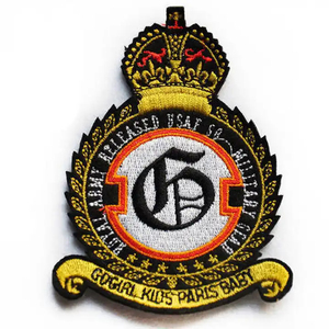 Nouveaux badges et écussons de marque de vêtements de mode 2026 OEM personnalisés en fil de broderie à la main avec épingle de sûreté - Product Image 3