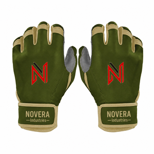 NOVERA INDUSTRIES Customizable Sheepskin Leather Hook Loop Closure Quick-Dry Lightweight Short Cuff Batting <b>Gloves</b> - Product Image 4
