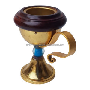 Quemador de incienso de cono de carbón de madera y metal personalizado de gran oferta con mango perfecto para meditación, relajación y fragancia para el hogar - Product Image 3