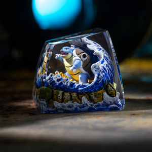 Keycaps Mystiques Anime, Keycaps Artisanaux Personnalisés, Keycaps Anime Mignons, Keycaps Verts, Ensemble de Keycaps, Keycaps en Résine - Product Image 1