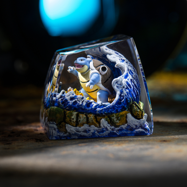 Keycaps Mystical Anime, Custom Artisan Keycaps, Keycaps Anime Cute, Green Keycaps, Keycaps Set,  Keycaps Resin