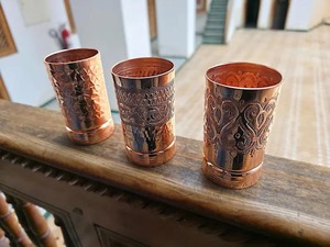 Verre à eau en cuivre à corps fin, style étroit, finition lisse, prix de gros - Product Image 6