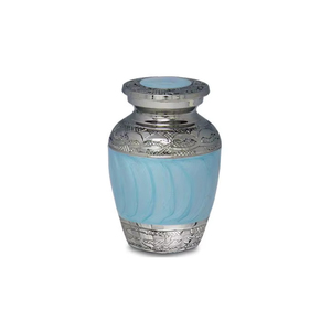 Fournitures d'usine : Ensemble d'urnes funéraires en métal artisanales, motif Ailes d'amour Oiseaux en vol, pour cendres d'adultes, avec mini souvenir - Product Image 2
