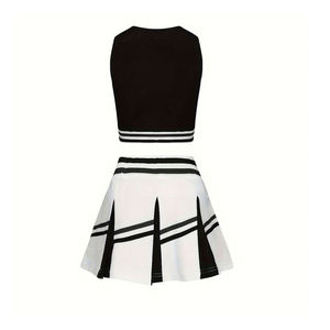 Uniformes de cheerleading personnalisés SNG avec logo, haut sans manches en spandex blanc, shorts, nouveau style, entraînement scolaire, service OEM - Product Image 2