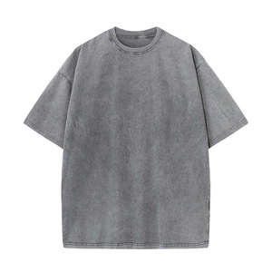 Wholesale <b>Men</b> Acid Wash T <b>Shirt</b> Streetwear Hip Hop Stone 100% Cotton t <b>Shirts</b> Acid wash T-<b>shirt</b> for <b>men</b> loose fit printed - Product Image 5