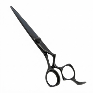 Ciseaux de coiffure professionnels haut de gamme, design ergonomique, noir mat, fabrication au Pakistan - Product Image 1