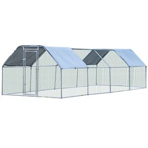 Grande Pollaio Piatto con Recinzione Accessibile, Casetta per Galline da Esterno con Recinto Metallico Impermeabile Anti-UV, Usato - Product Image 1