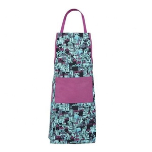 Blue Horse Print Linen Dinner <b>Kitchen</b> Cooking Baking Bbq Stain Resistant <b>Apron</b> Home Cleaning Bib Pinafore <b>Apron</b> Accessories - Product Image 2