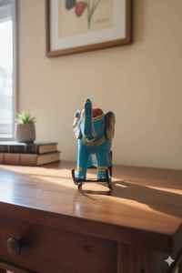 Best Selling Iron Rocking <b>Elephant</b> Metal Handicraft Handcrafted Metal Rocking <b>Elephant</b> Showpiece – Elegant Tabletop & Shelf Deco - Product Image 3