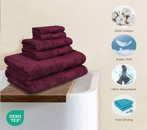 Juego de Toallas de Baño de Algodón de 400 GSM, Suaves y de Secado Rápido, para Cara, Manos y Cabello, Alfombra de Baño, para Hotel, Spa, Resort, Gimnasio, Hospital, Exportación, Venta al Por Mayor OEM - Product Image 4