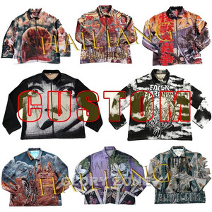 Veste zippée Glory Zone Custom Woven Tapestry pour homme, style vintage, jacquard graphique, streetwear, bomber, taille 25 - Product Image 2